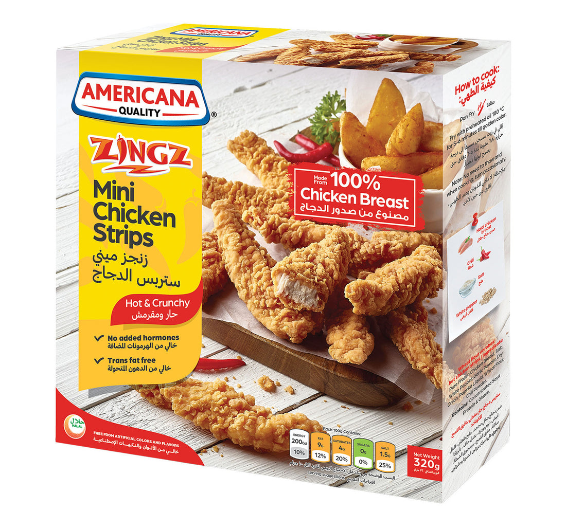 Americana Hot And Crunchy Zingz Chicken Strips 320 g