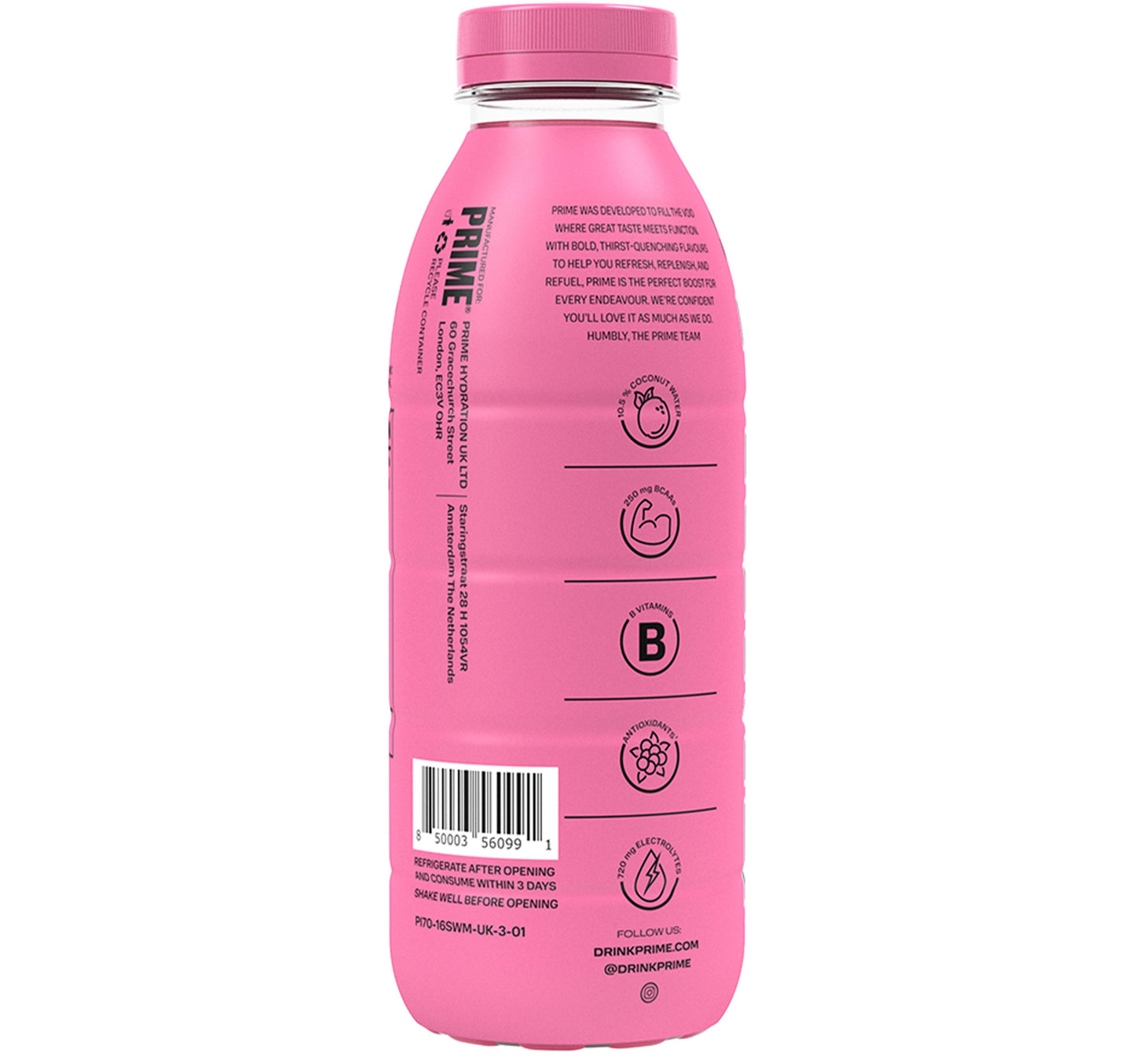 Prime Strawberry & Watermelon Hydration Drink 500 ml