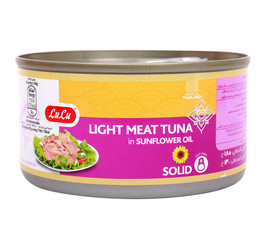 LuLu Light Meat Tuna Solid In Sunflower Oil 185 g