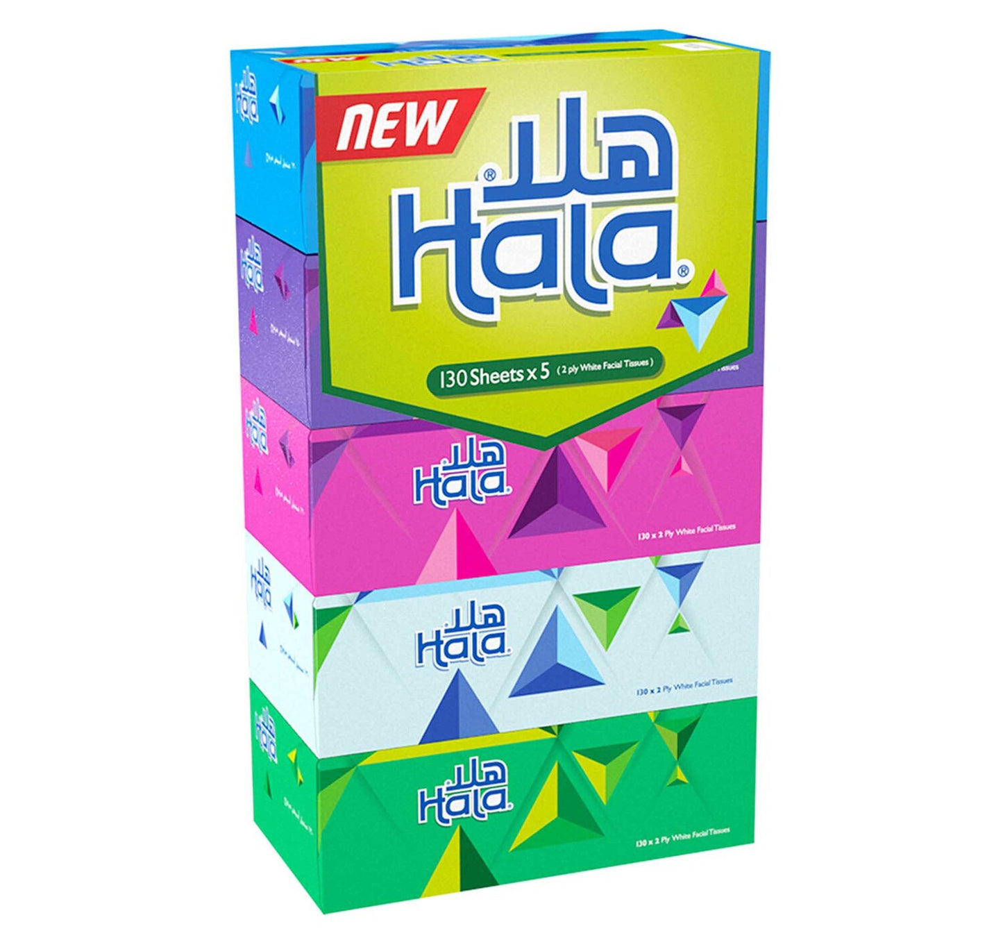 Hala Facial Tissue 2ply 5 x 130 Sheets
