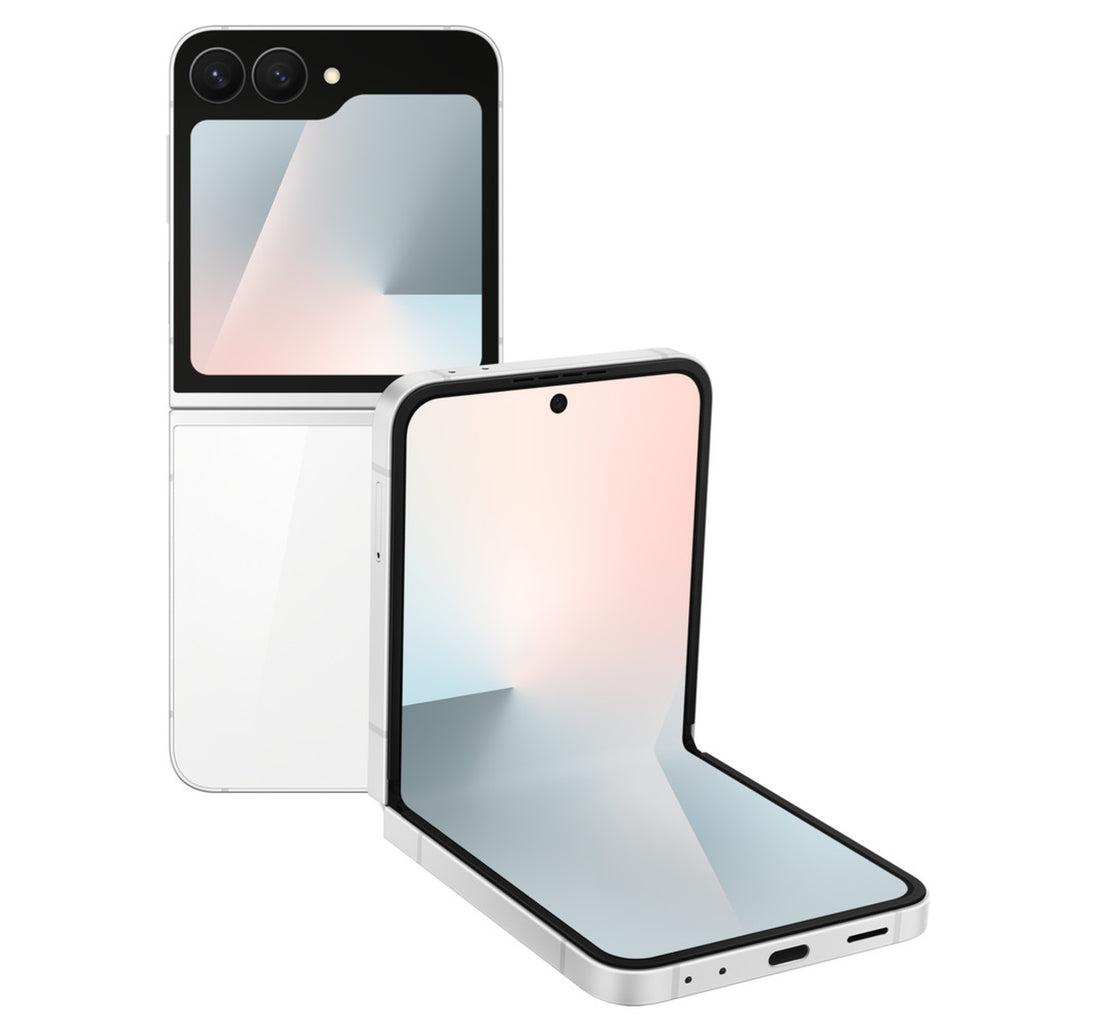 هاتف ذكي Samsung Galaxy Z Flip7 FE F761 5G، ذاكرة وصول عشوائي (RAM) سعة 8 جيجابايت، سعة تخزين 256 جيجابايت، أبيض، SM-F761BZWEMEA