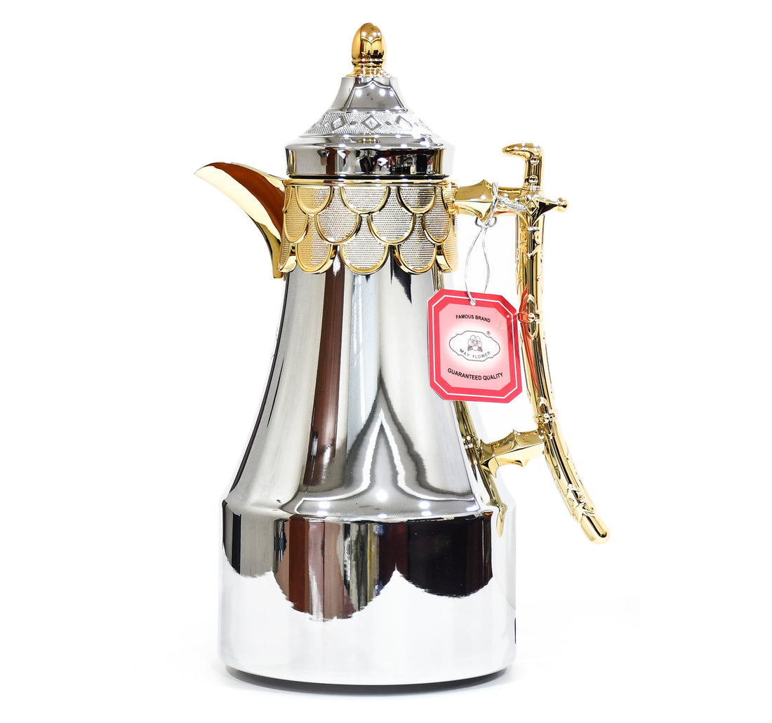 Mayflower Vacuum Flask, 1 L Capacity, Gold + Silver, QGC-10GS