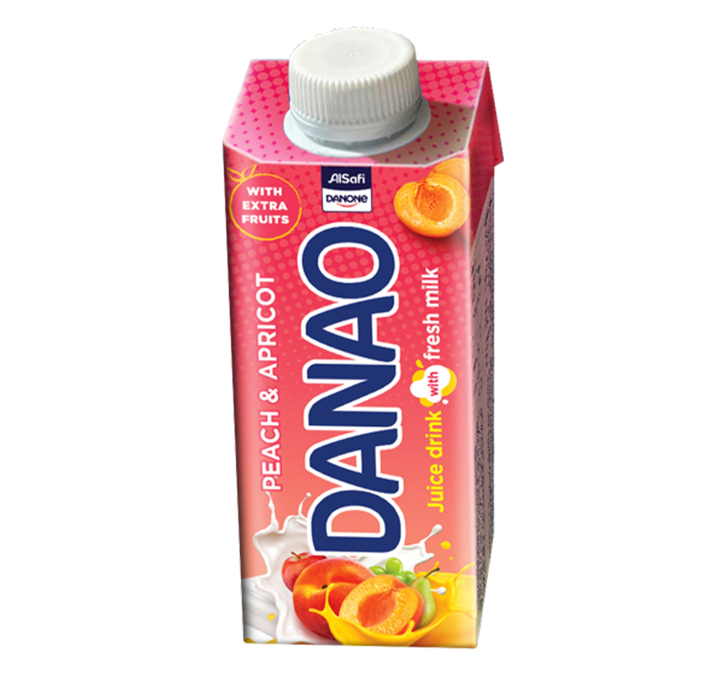 Danao No Added Sugar Peach & Apricot Juice Drink with Milk 180 ml