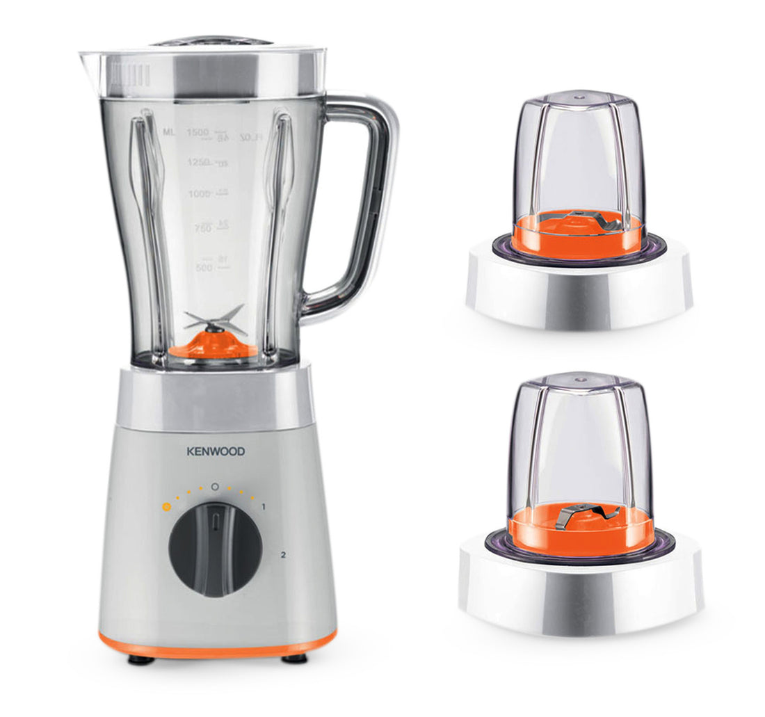 Kenwood Blender, 500W, 2L Jar, 2 Speeds + Pulse, 2 Multi Mills, White - OWBLP15.360WH