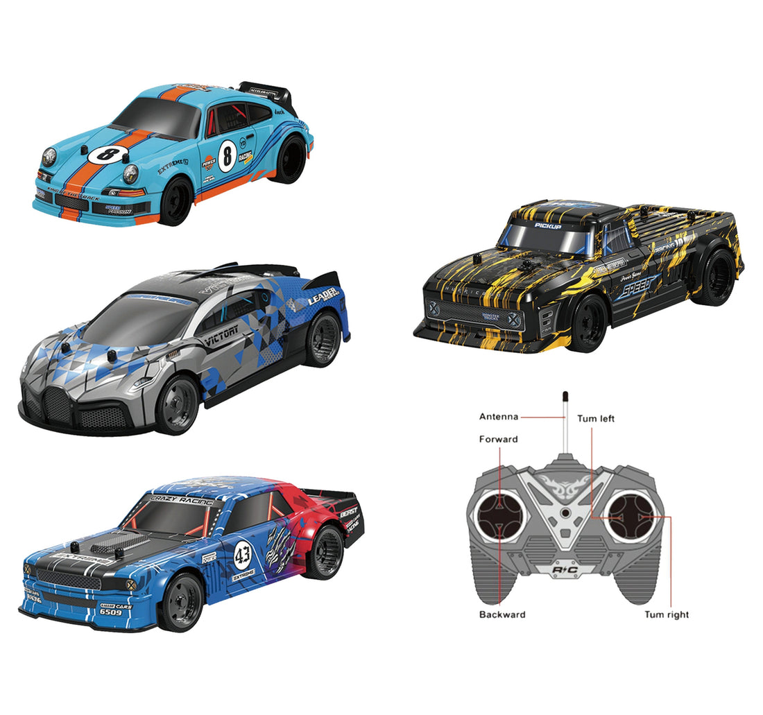 Skid Fusion R/C Rechargeable Model Car With Light 9024-1-4 Assorted Color