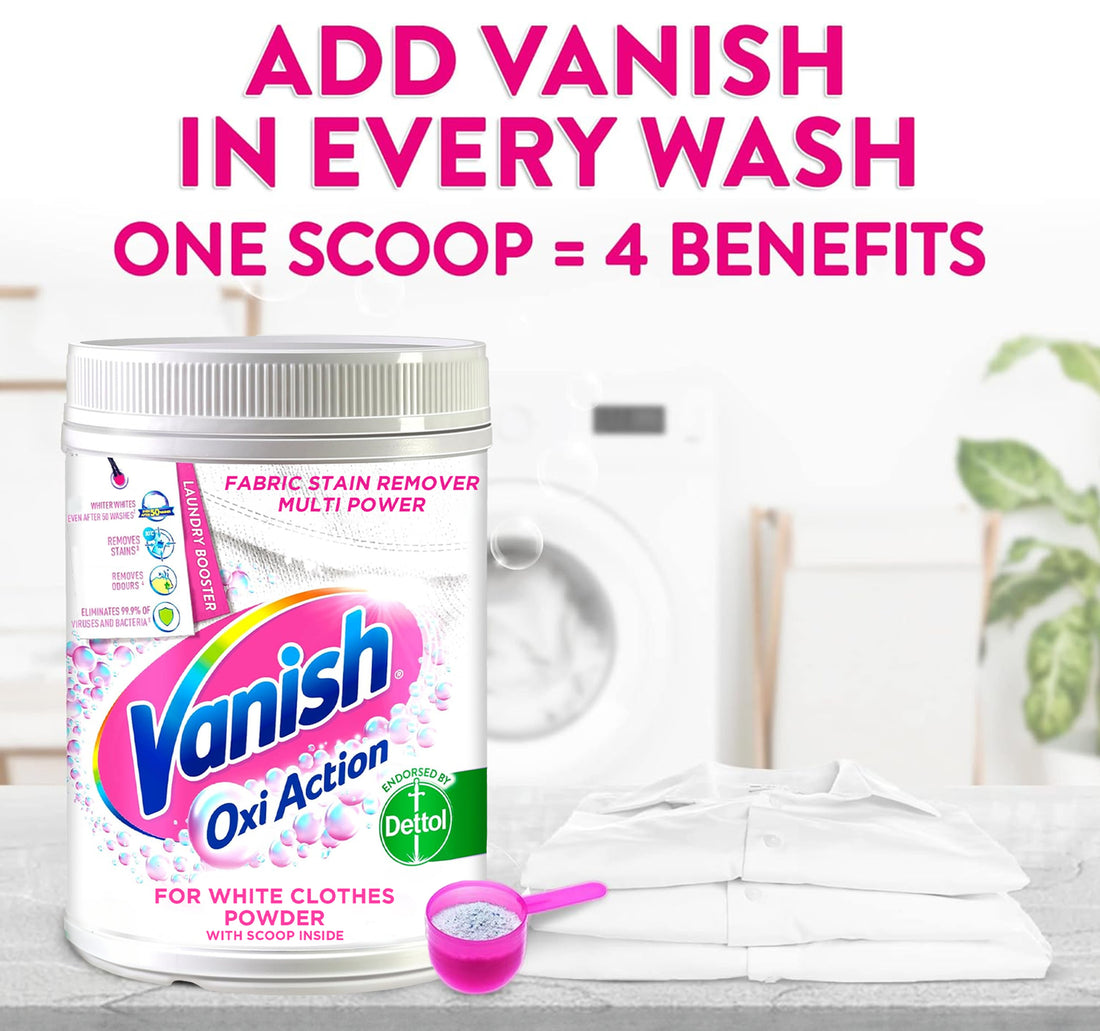 Vanish Stain Remover Oxi Action Powder Crystal White 900 g