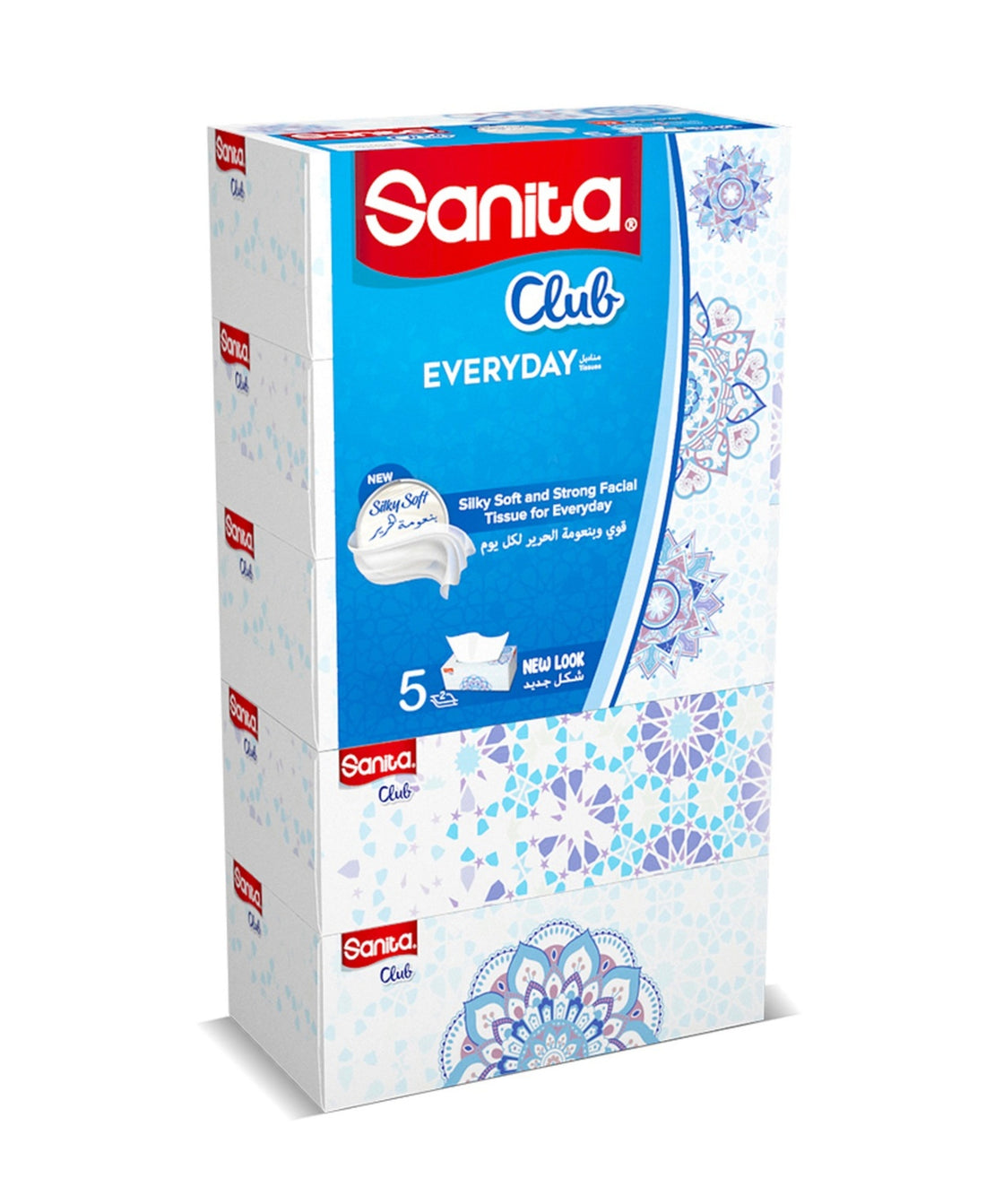 Sanita Club Facial Tissue 2ply 5 x 170 Sheets