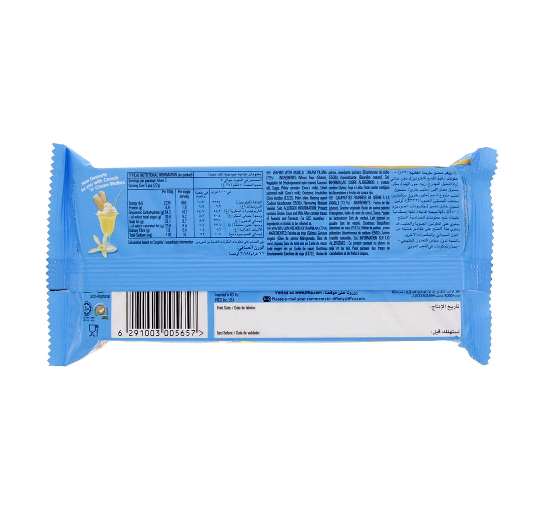 Tiffany Crunch 'n' Cream Vanilla Cream Wafers 65 g