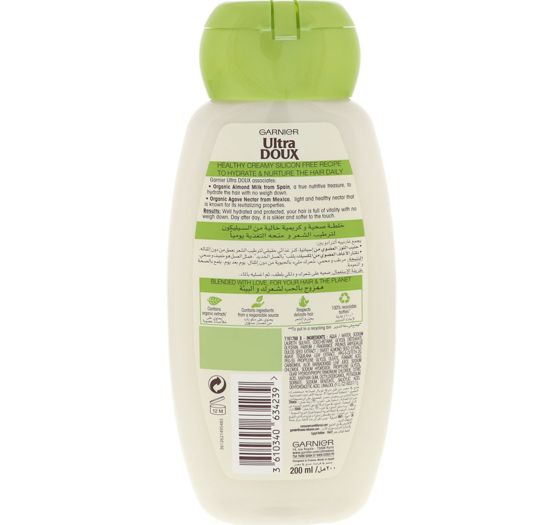 Garnier Ultra Doux Nurturing Almond Milk Shampoo 200 ml