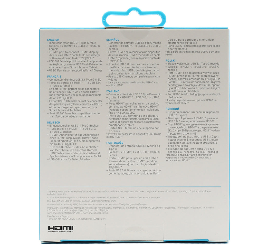 PNY 3 In 1 Type C Display Adapter UA30HD