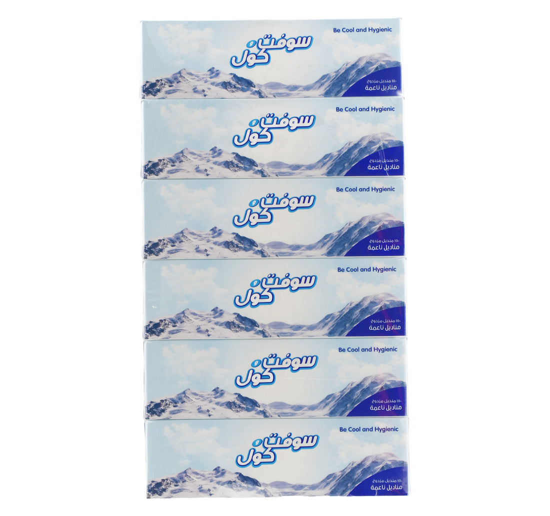 Soft N Cool Soft Facial Tissue 2 Ply 6 x 150 Sheets