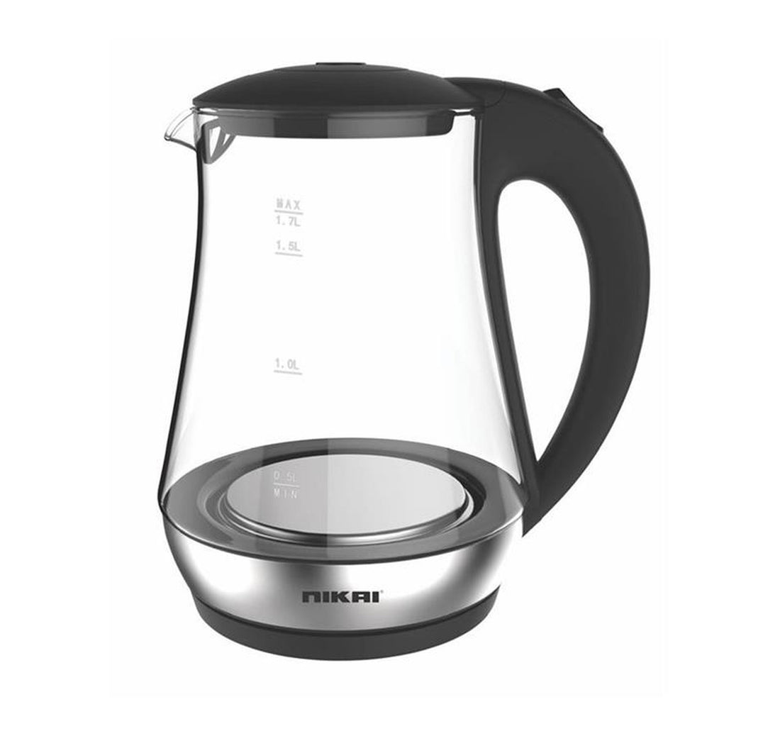Nikai Glass Electric Kettle,1.7L, 2200W, NK323G