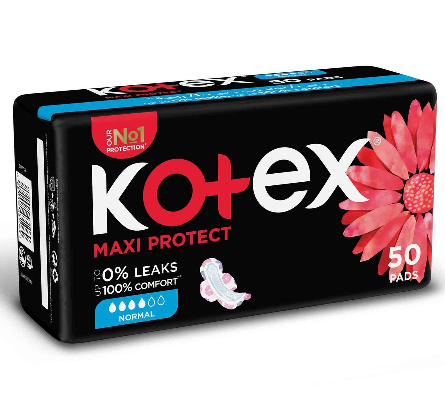 Kotex Maxi Protect Thick Normal Size Sanitary Pads with Wings 50pcs