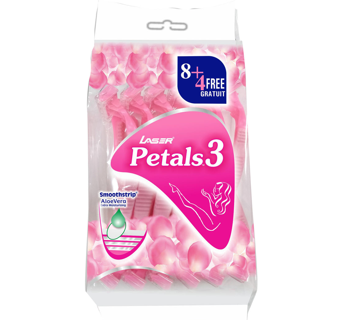 بتلات شفرة حلاقة ليزر للاستخدام مرة واحدة 3 8 + 4