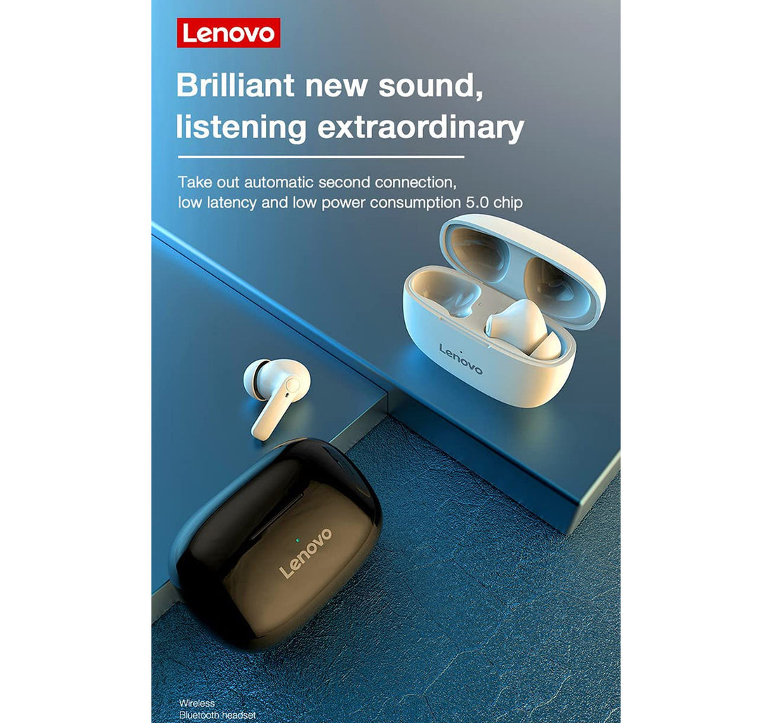 Lenovo HT05 True Wireless Earbuds, White