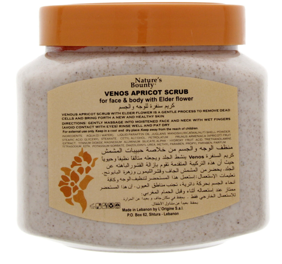 Nature's Bounty Venos Apricot Scrub With Elder Flower 600 g