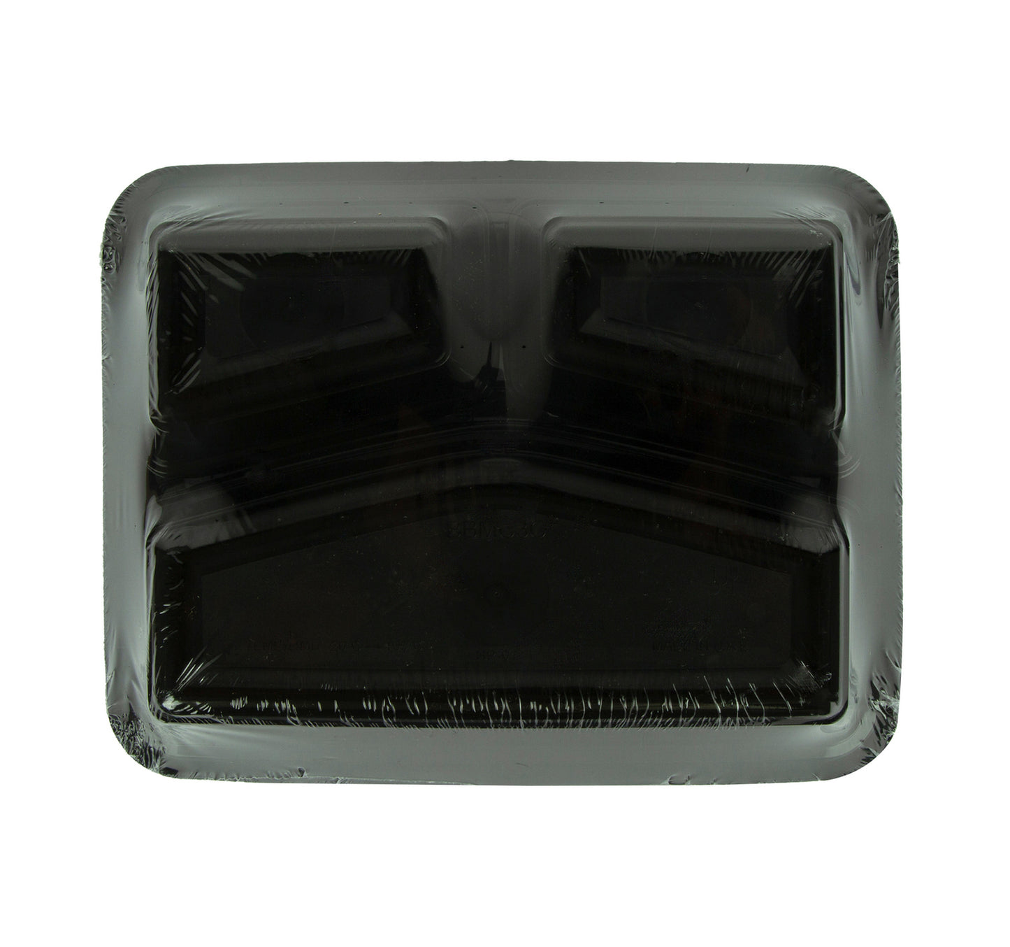 LuLu 3 Compartments Black Base Containers with Lid 5 pcs