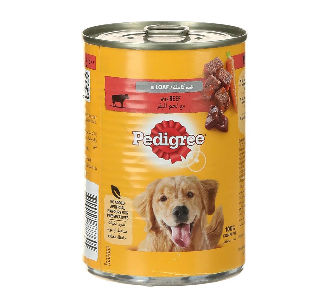 طعام الكلاب الرطب من بيدجري بيف لوف، علبة 400 غرام
