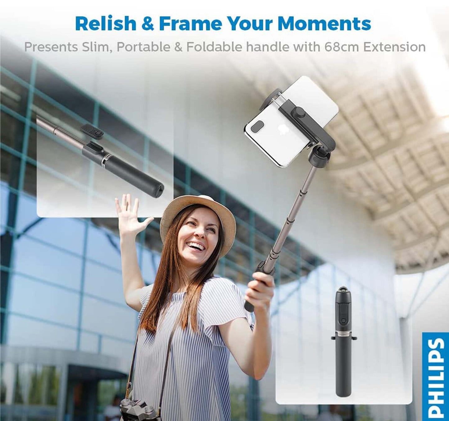 Philips Bluetooth Selfie Stick DLK3617NB