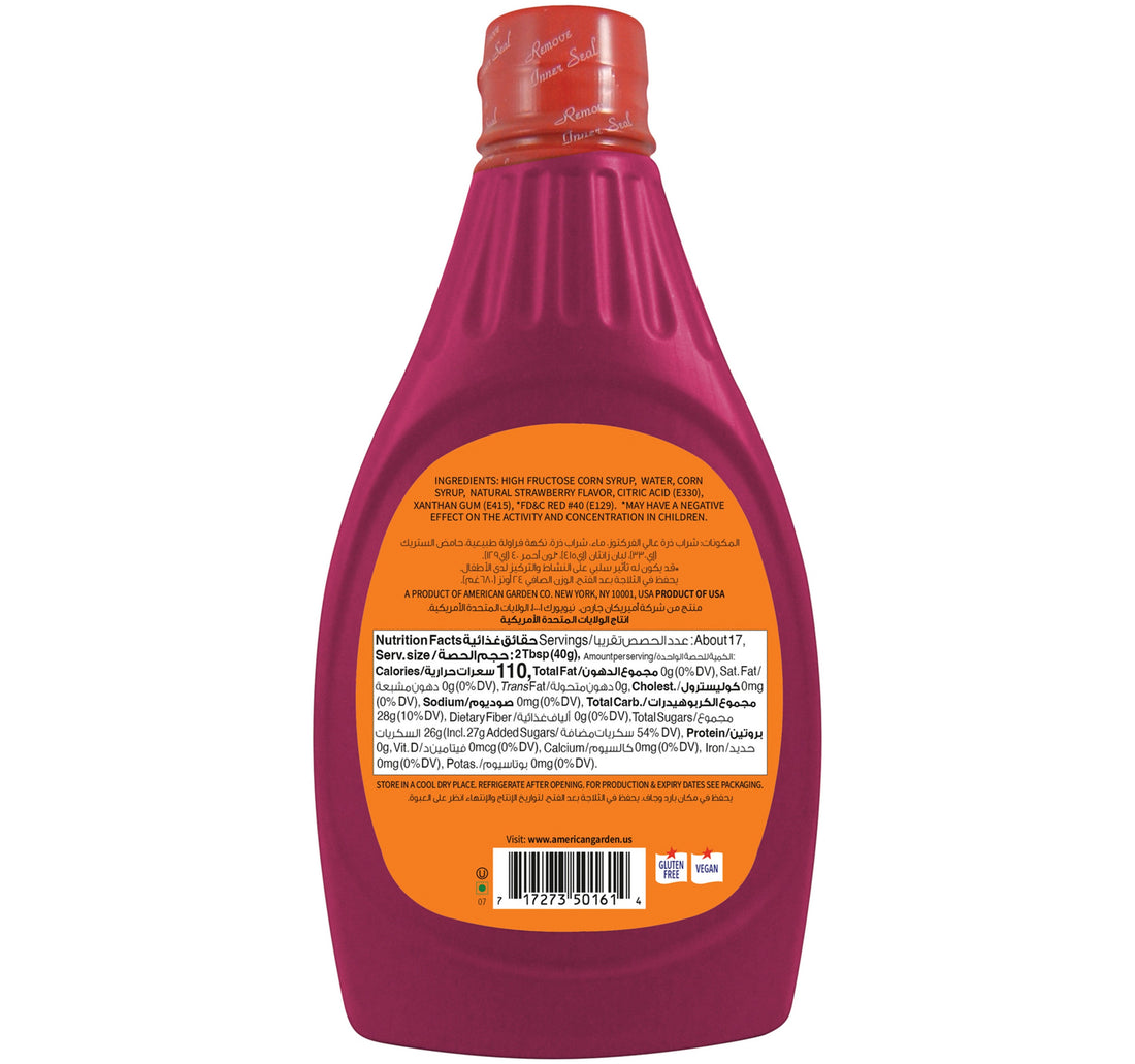 American Garden Strawberry Syrup 680 g