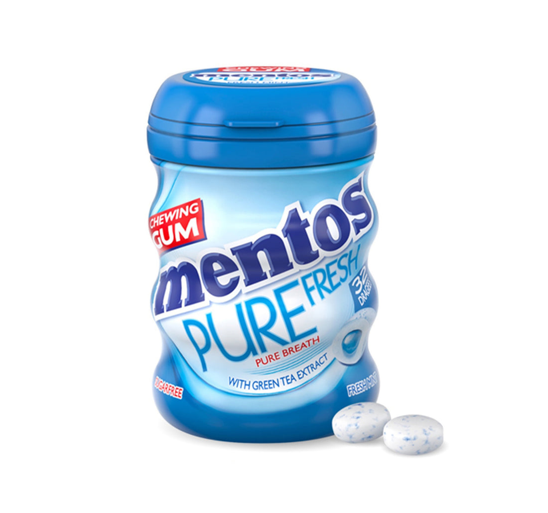 Mentos Pure Fresh Sugar Free Fresh Mint Flavour Chewing Gum 32 pcs 56 g