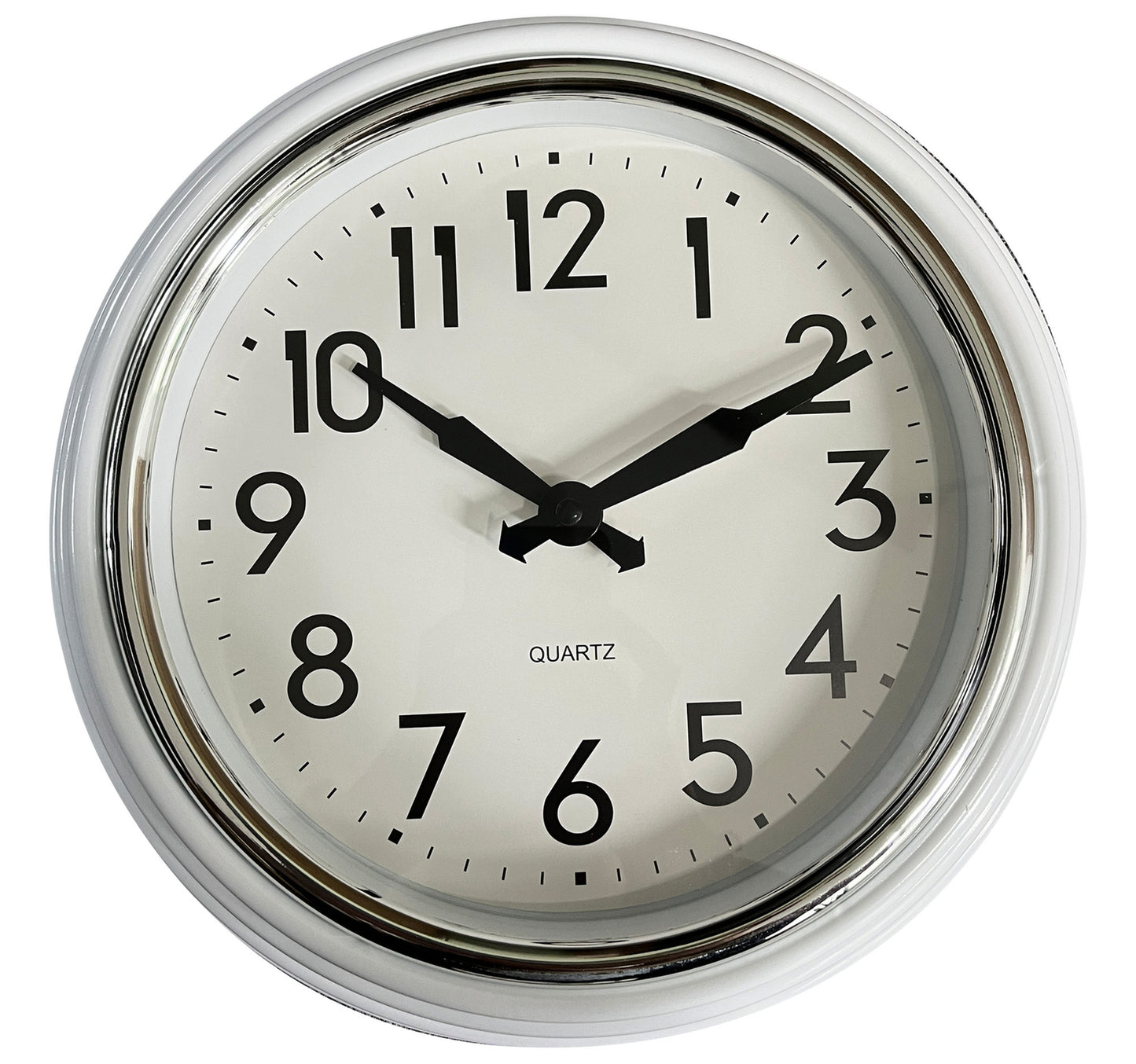 Maple Leaf Home Plastic Wall Clock, White, 30 cm, BP-R1202W