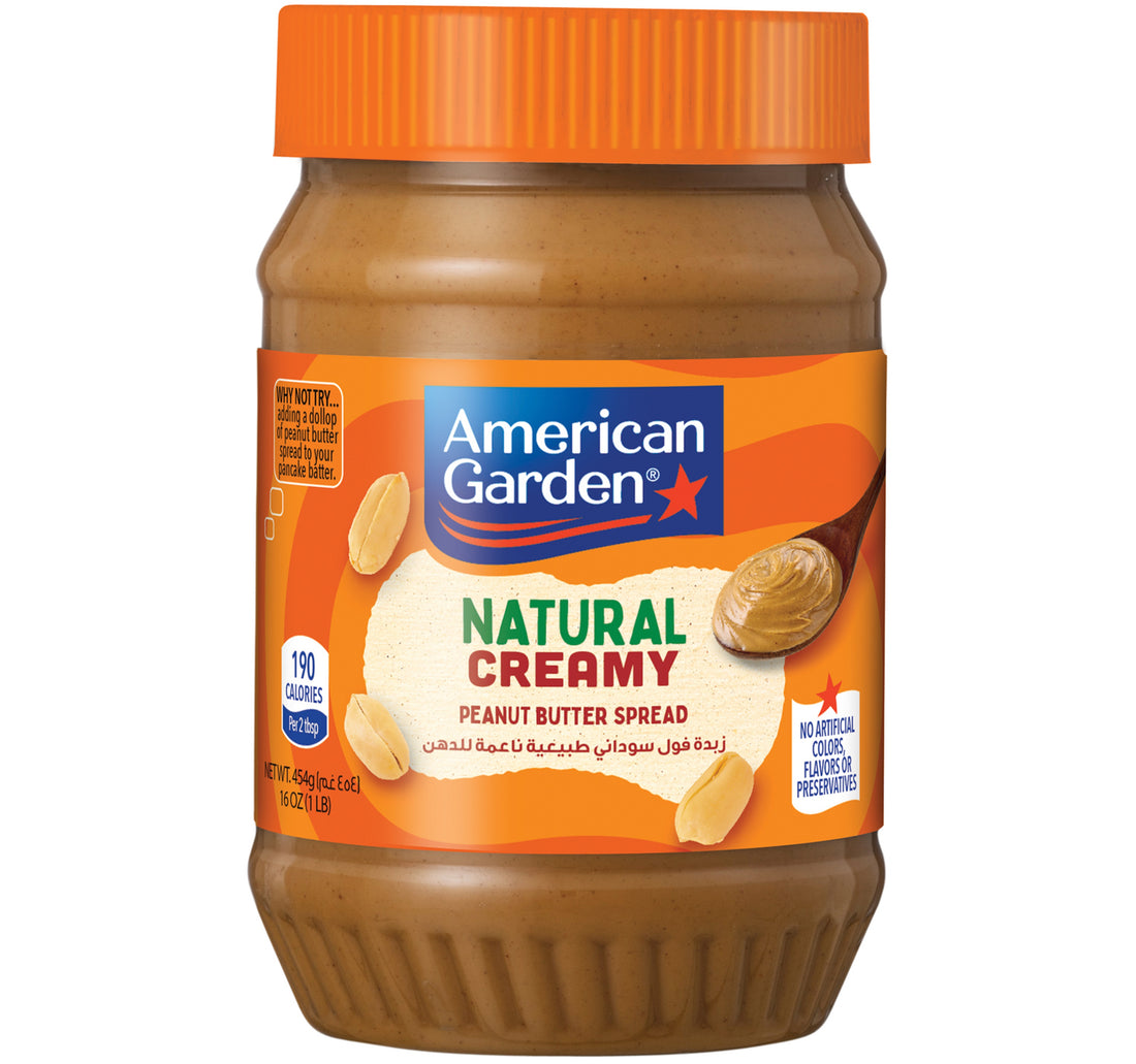 American Garden Vegan & Gluten Free Natural Creamy Peanut Butter 454 g