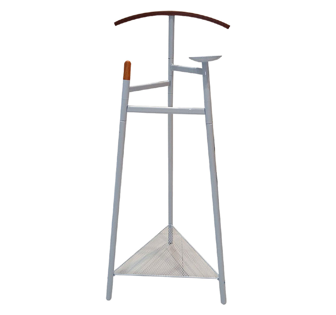 Maple Leaf Home Coat Hanger, Metal & Wooden, White, 83302