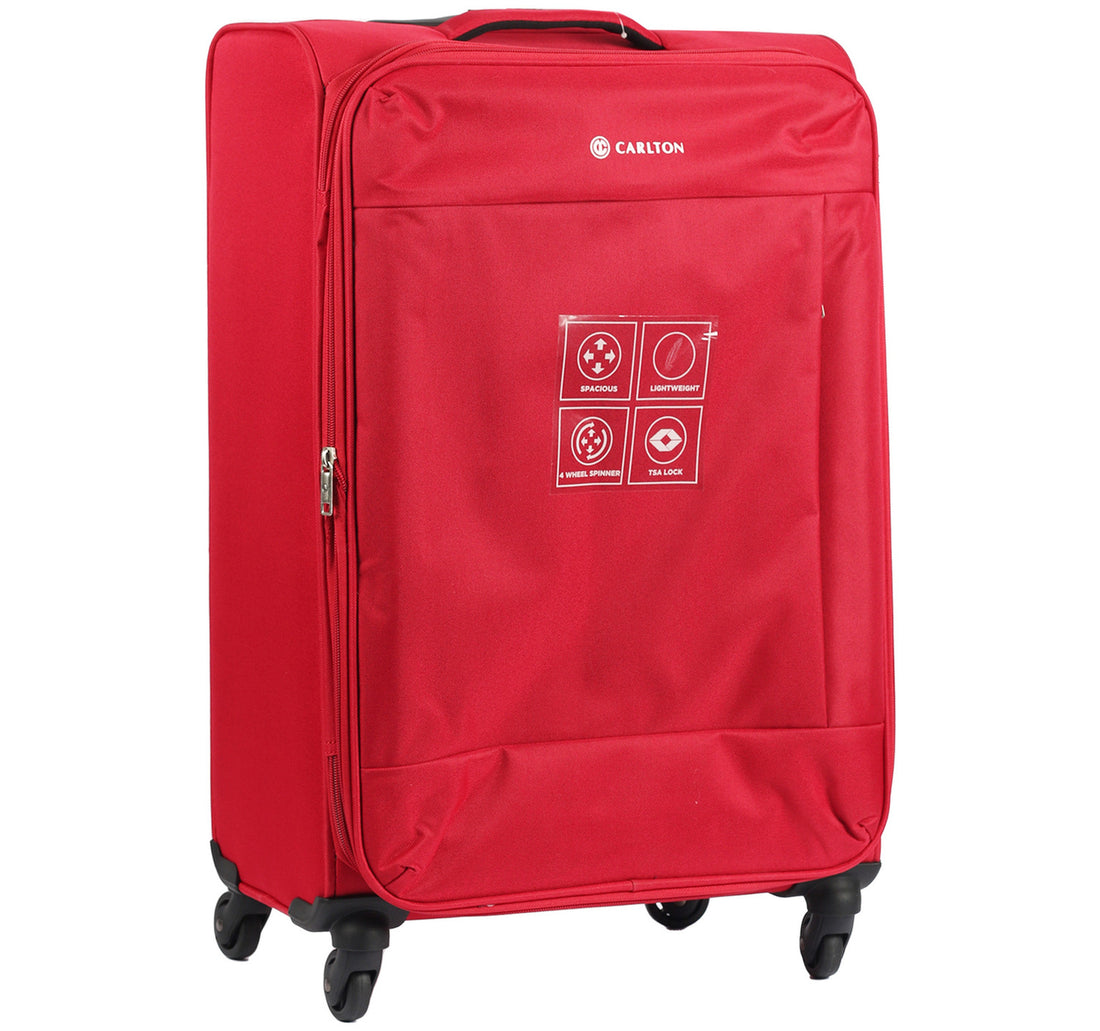 Carlton Elante 4 Wheel Soft Trolley, 67 cm, Red