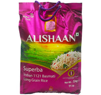 Alishaan Superba Indian Basmati Rice 1121 5 kg