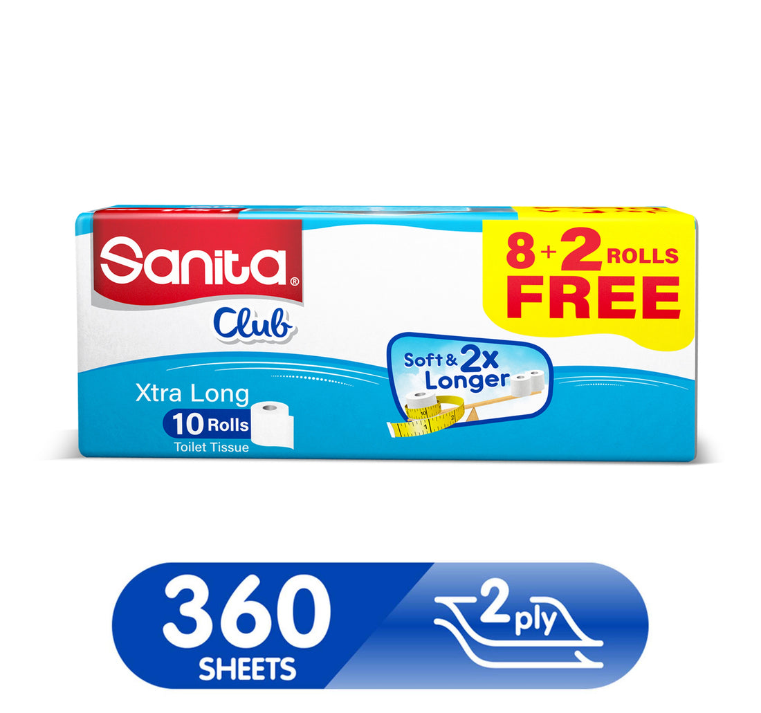 Sanita Club Toilet Tissue Plain 2ply 10 Rolls