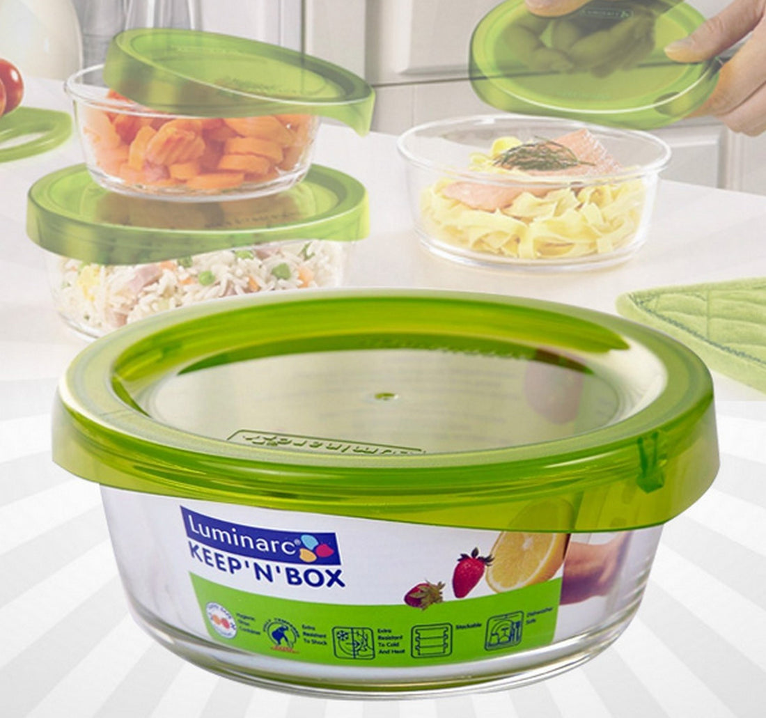 Luminarc Keep N Box Tempered Glass Round container, 880 ml, G4266