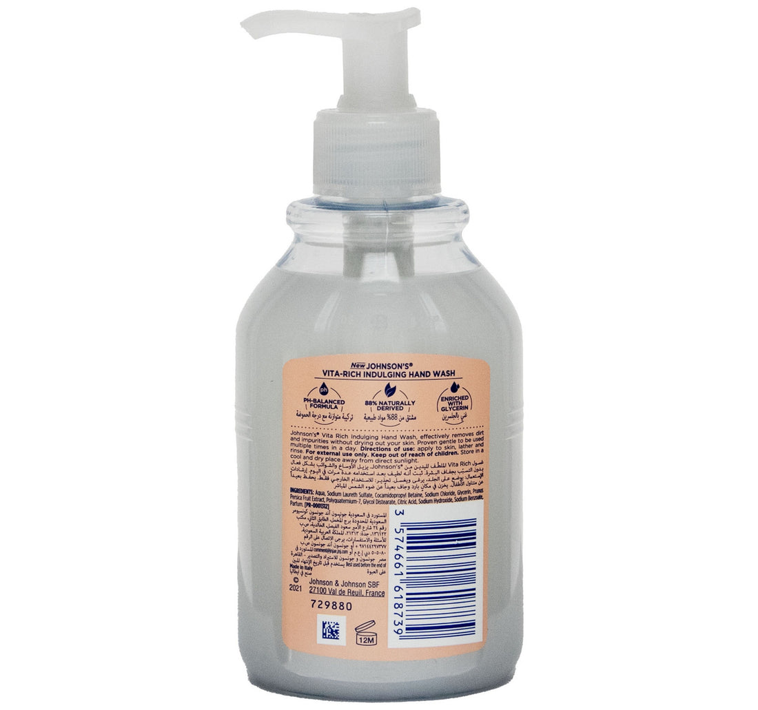 Johnson's Vita-Rich Peach Indulging Hand Wash 300 ml