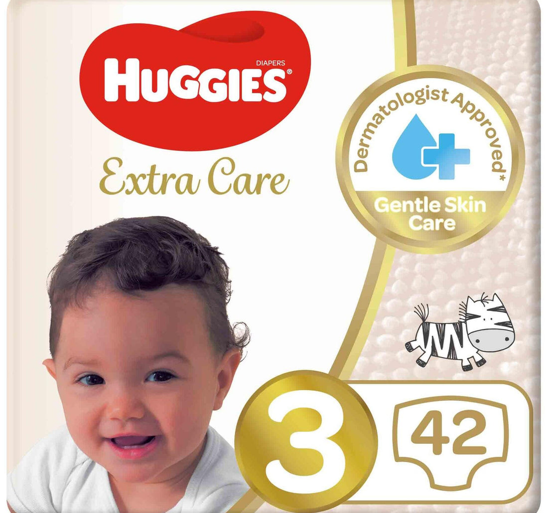 حفاضات هجيز إكسترا كير مقاس 3، 4 - 9 كجم، عبوة اقتصادية، 42 قطعة