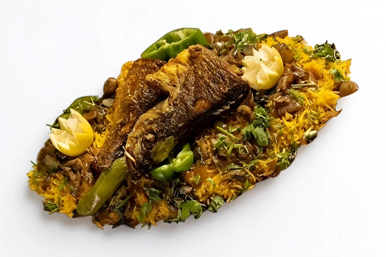 Seabass Fish Machbos Al Lulu Kitchen