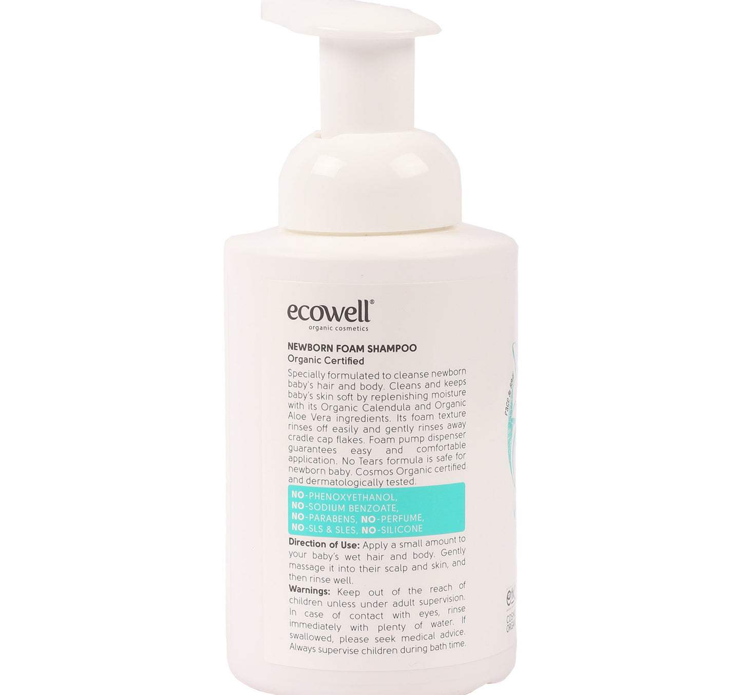 Ecowell Organic Newborn Foam Shampoo 300 ml