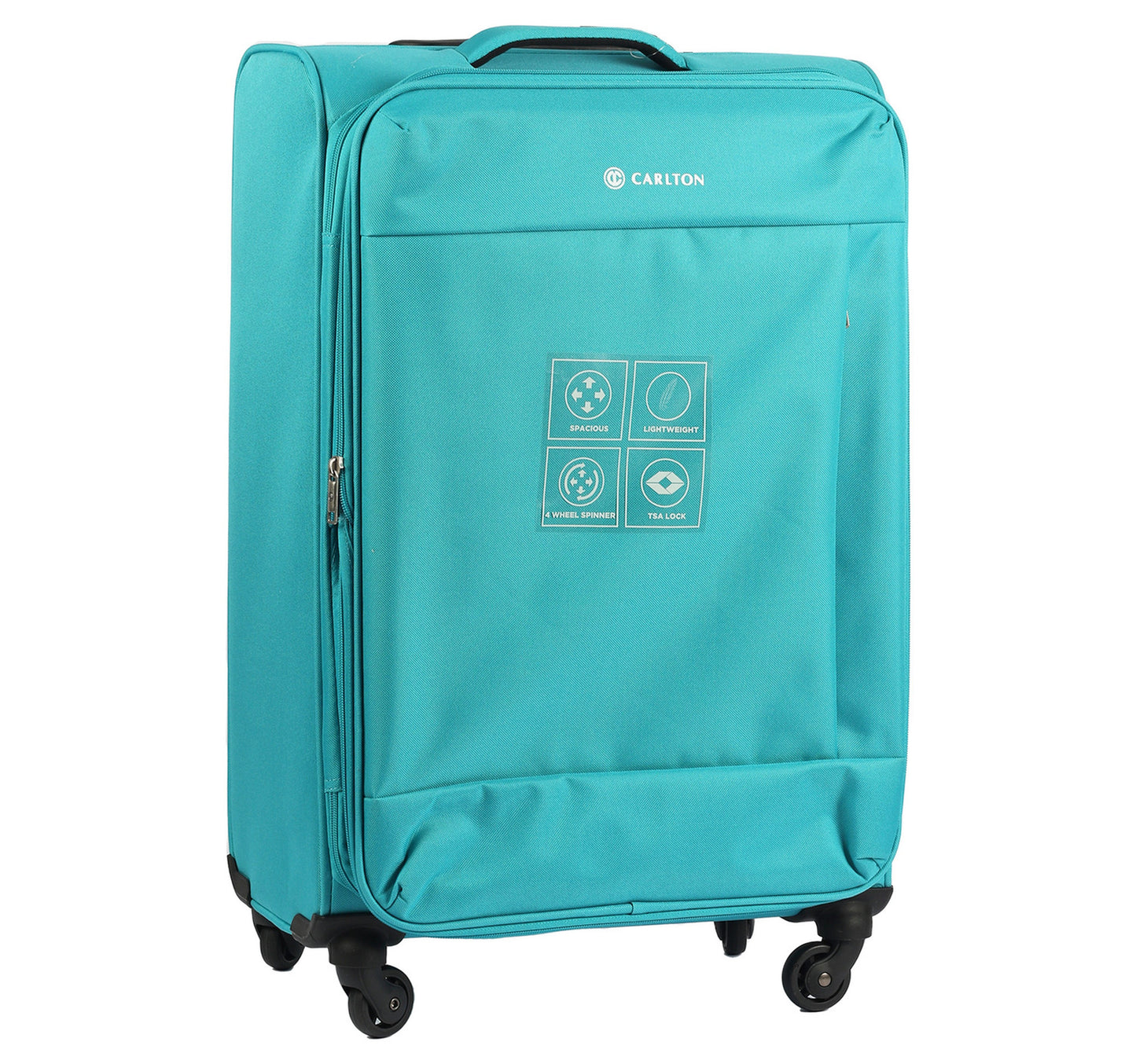 Carlton Elante 4 Wheel Soft Trolley, 67 cm, Turquoise