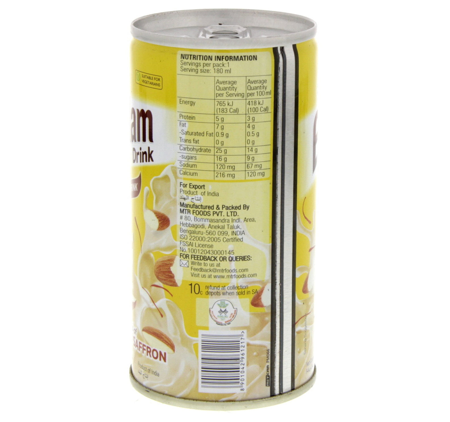 M.T.R Badam Drink 180 ml