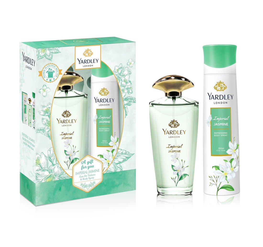Yardley London Imperial Jasmine Perfume EDT 125 ml + Refreshing Body Spray 150 ml