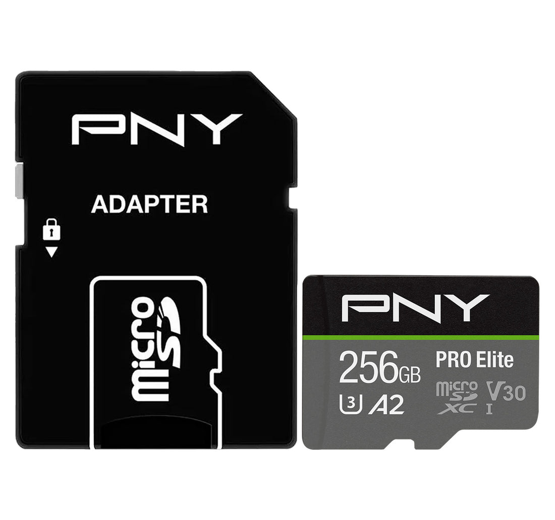 بطاقة ذاكرة فلاش مايكرو إس دي PNY PRO Elite Class 10 U3 V30، سعة 256 جيجابايت، P-SDU256V32100PRO-GE