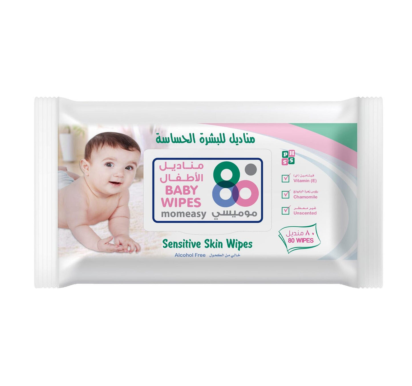 Momeasy Sensitive Skin Baby Wipes 80pcs