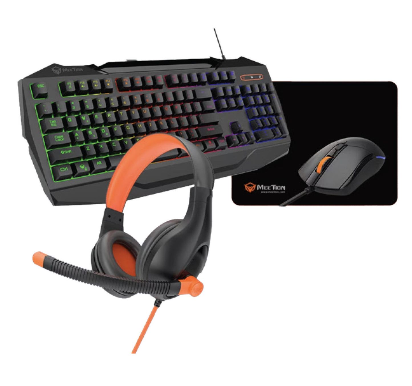 Meetion 4 In 1 Combo Headphone + Keyboard + Mouse + Mouse Pad