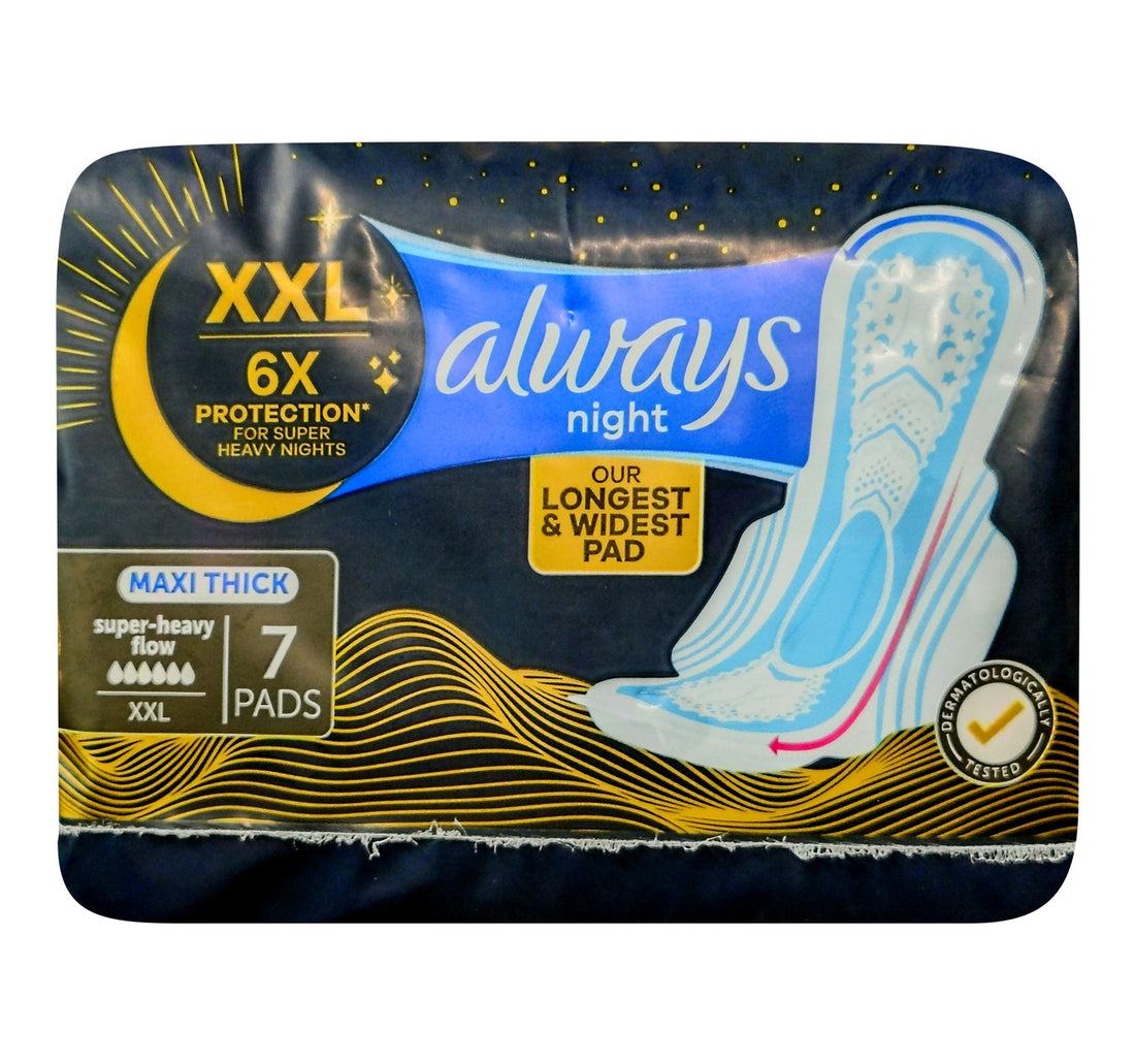 Always Dreamz XXL Night Sanitary Pads Cottony Softness Maxi Thick 7 pcs
