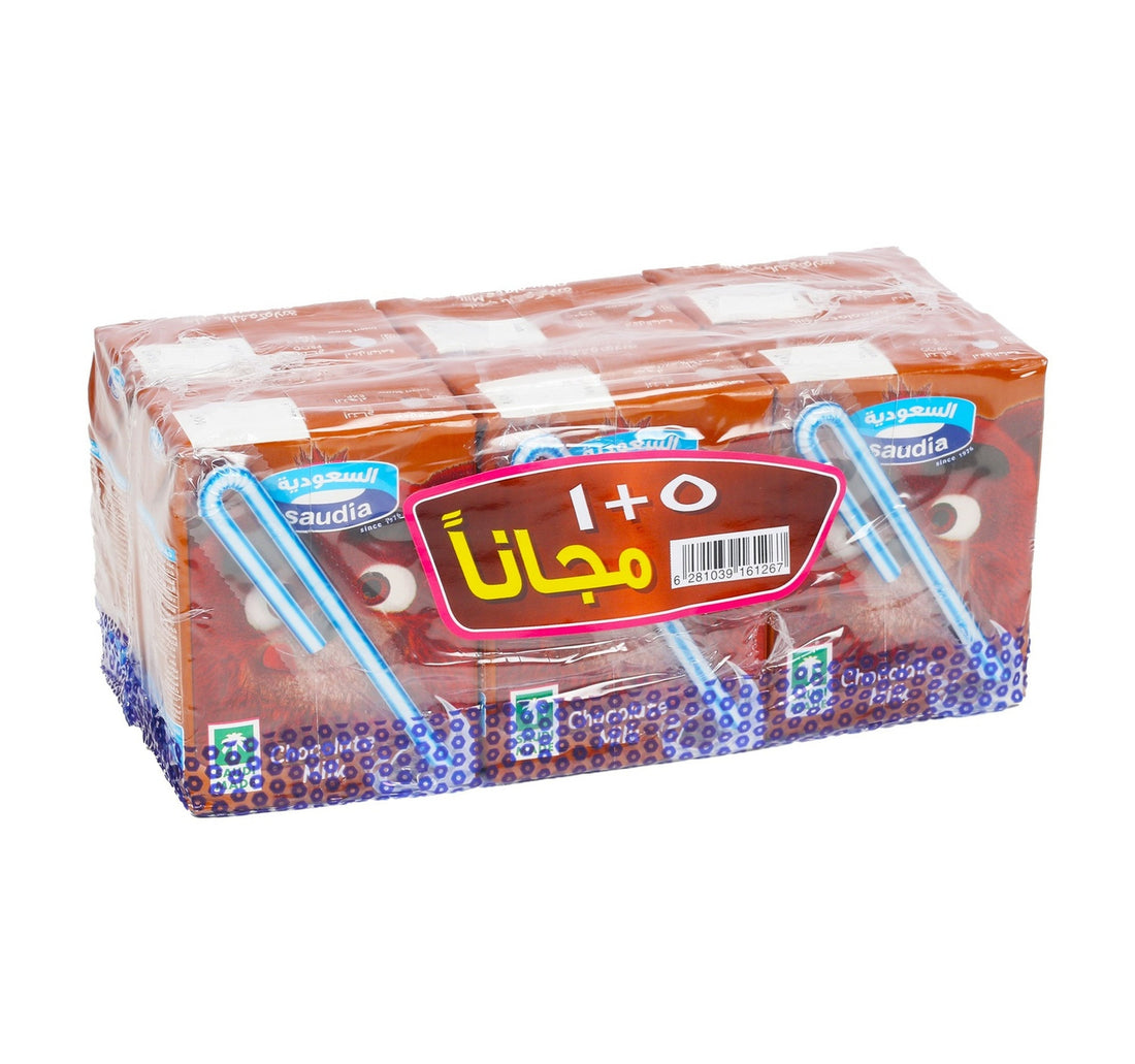 Saudia Chocolate Milk 200 ml 5 + 1
