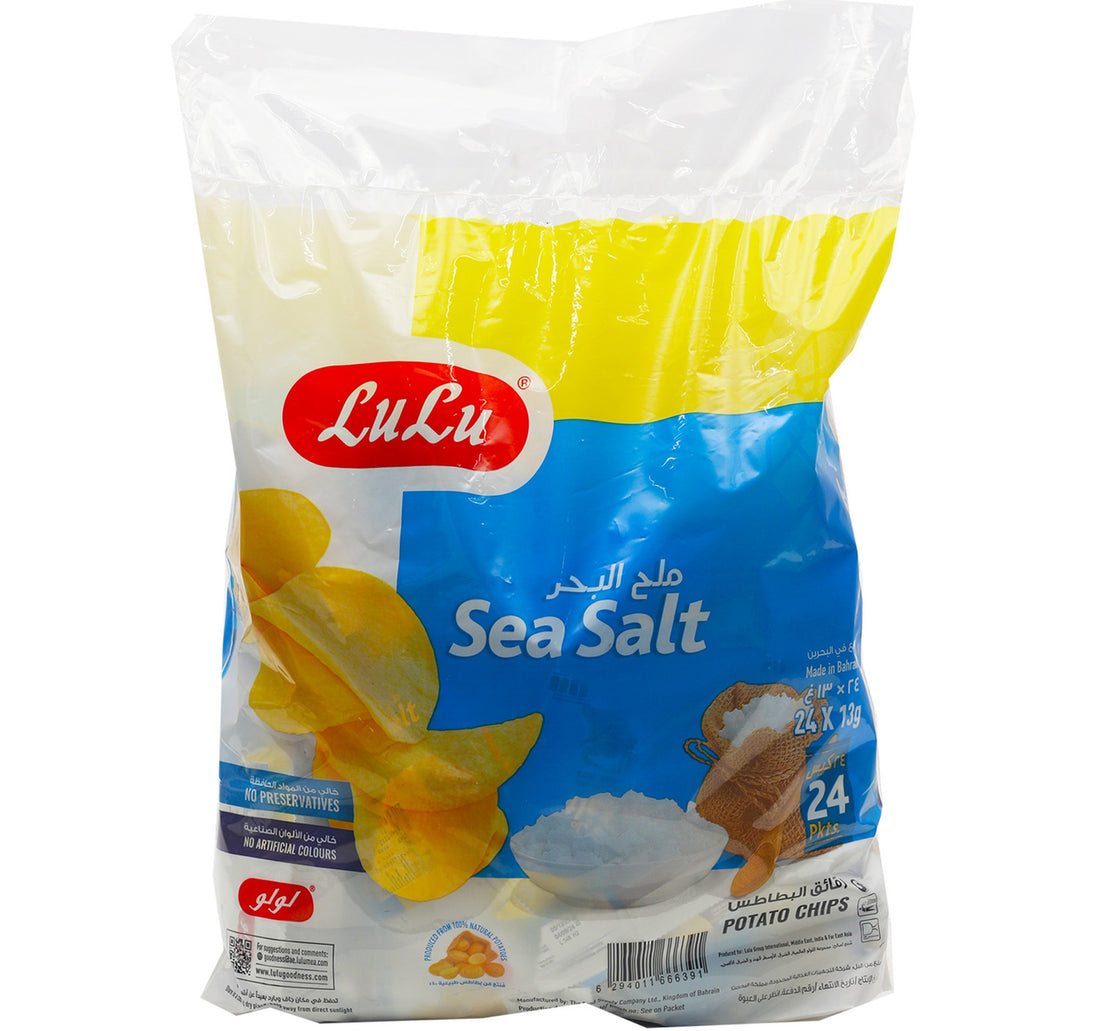 LuLu Sea Salt Potato Chips 24 x 13 g