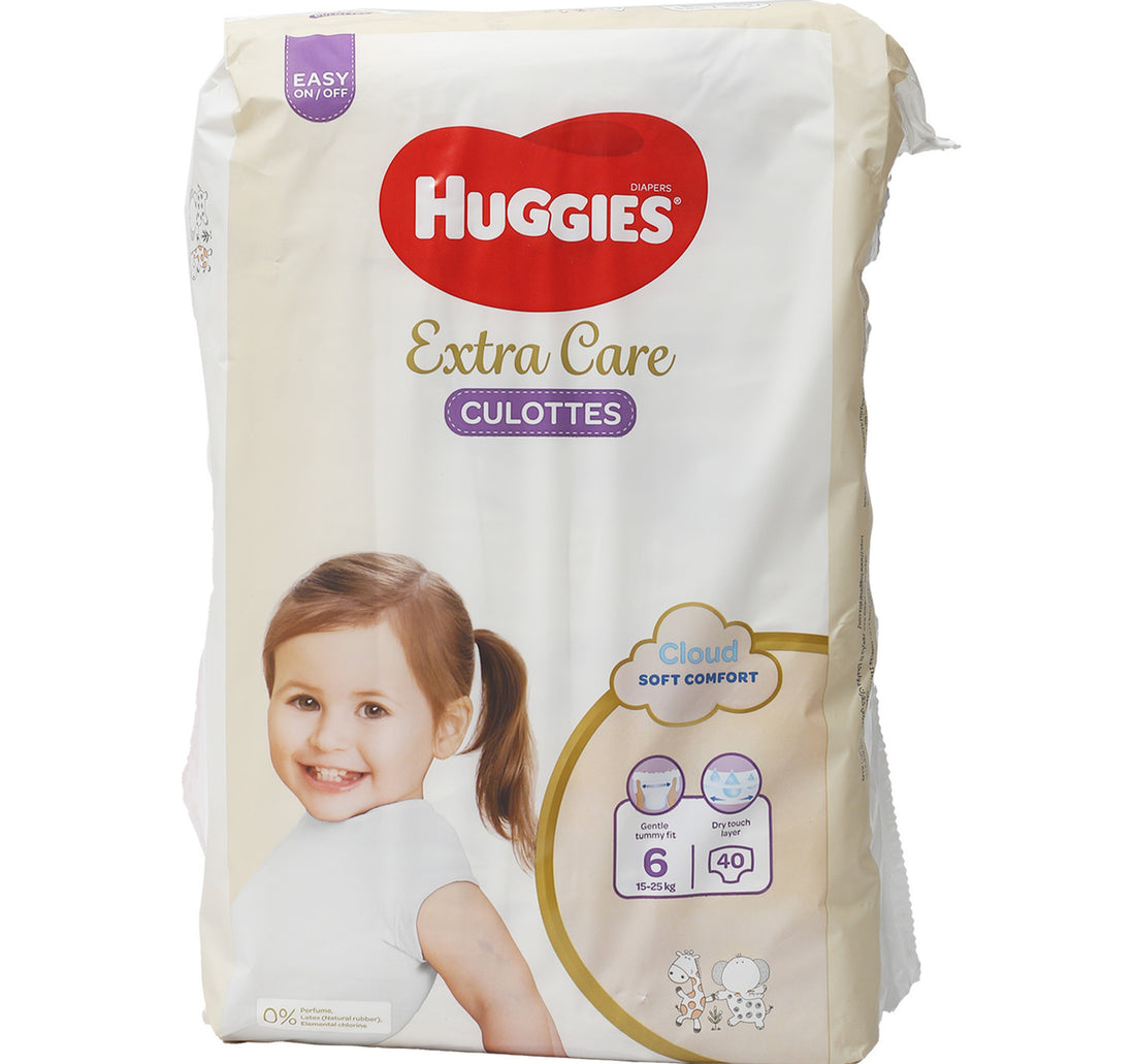Huggies Extra Care Culottes Cloud Soft Comfort Diaper Size 6 15-25 kg 40pcs