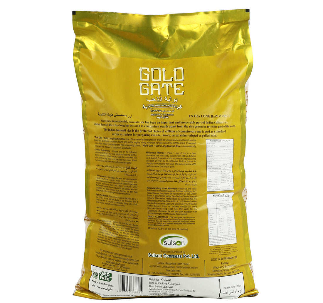 Gold Gate Indian Basmati Rice 20 kg