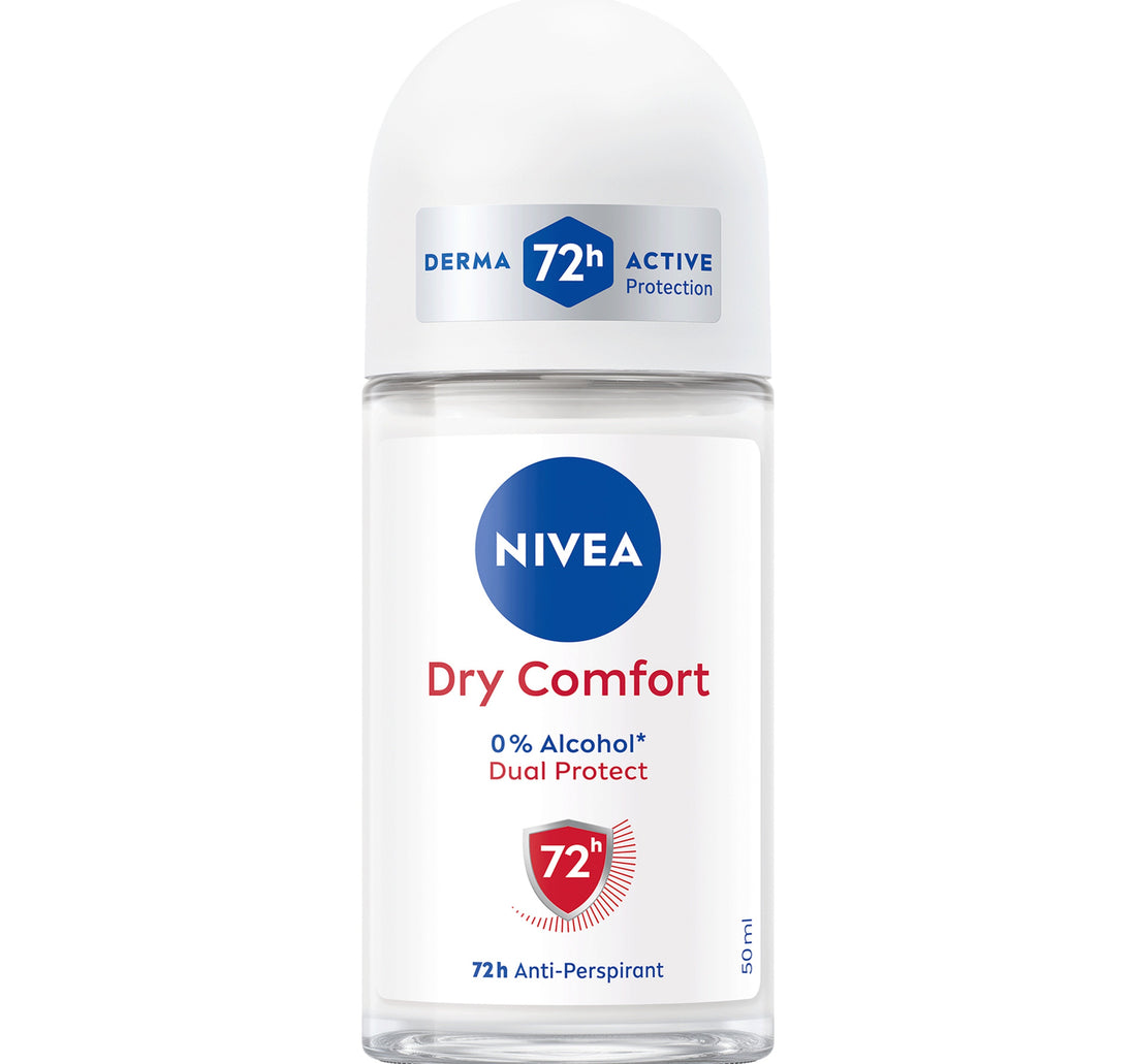 Nivea Dry Comfort Antiperspirant Roll-On for Women 72H Odour Control 50 ml