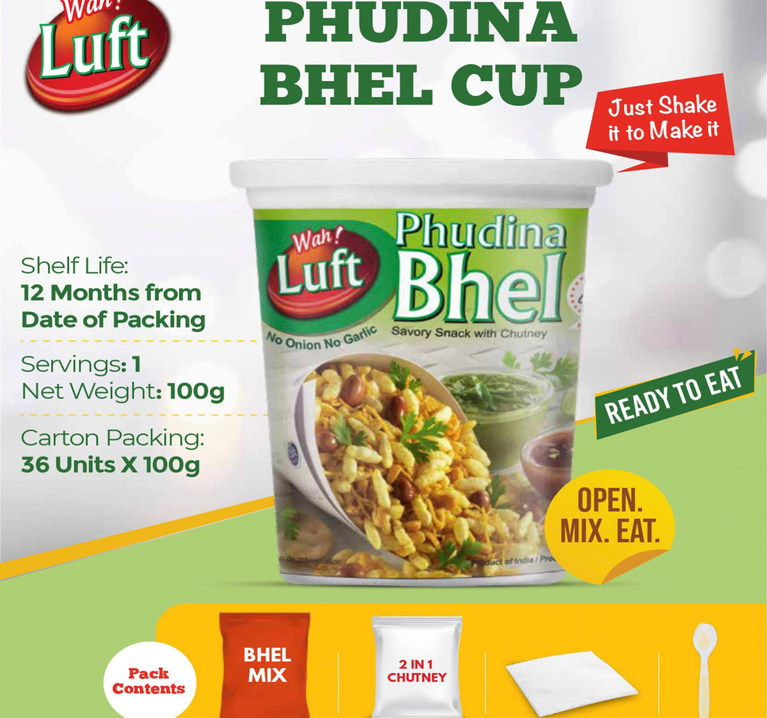 Wah Luft Bhel Puri with Pudina Savory Snack 100 g