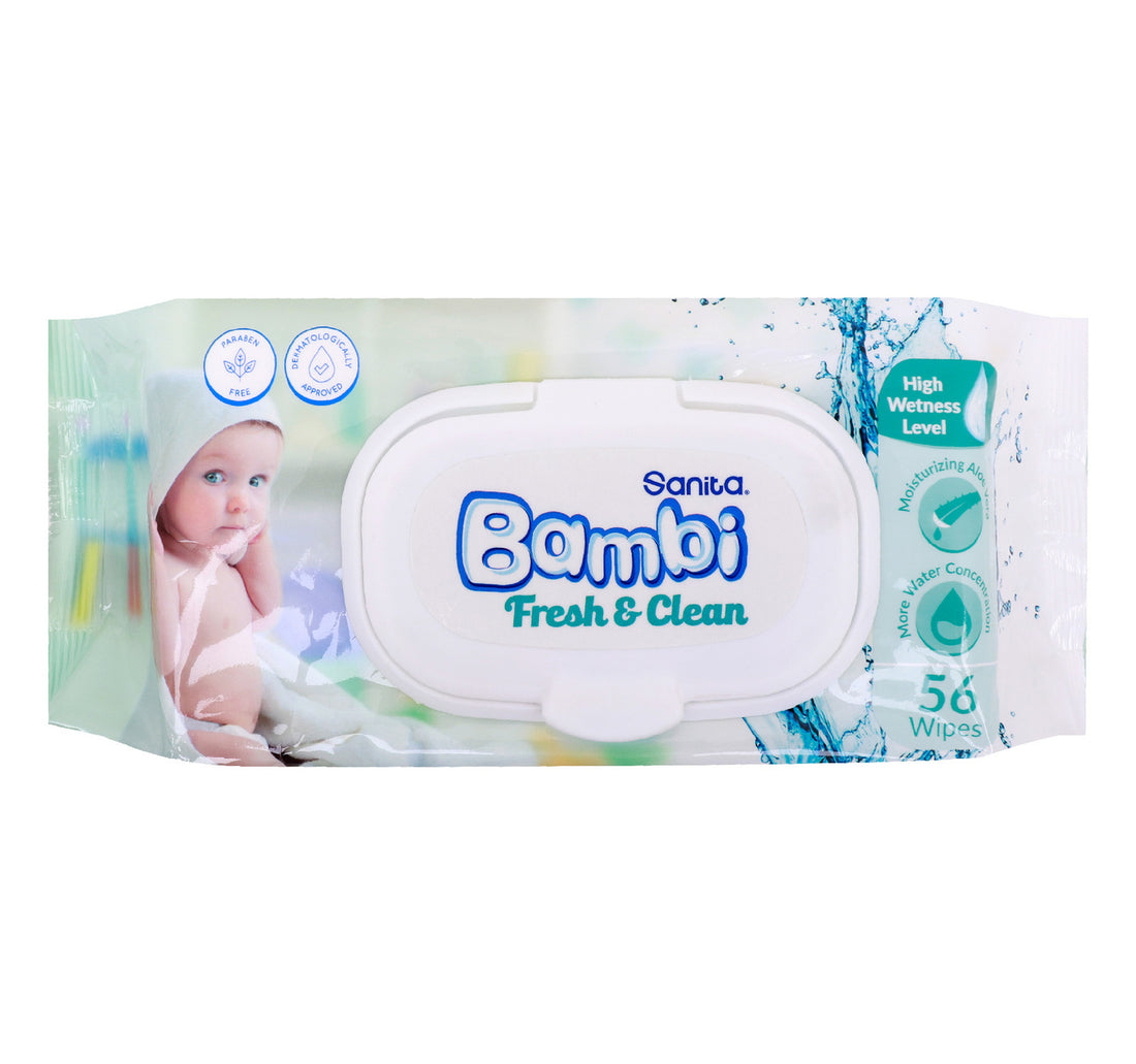 Sanita Bambi Baby Wipes 56 pcs